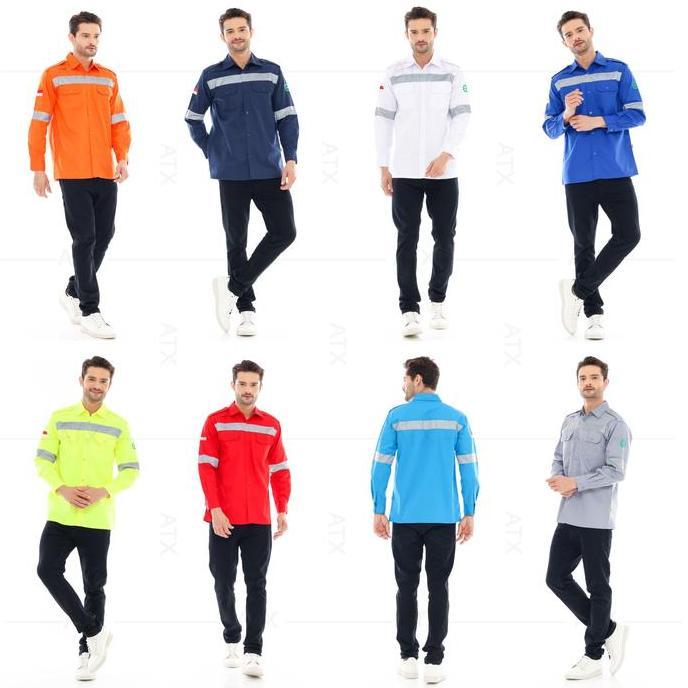 Wearpack Safety Baju Kerja Lapangan Lengan Panjang Merk ATX Putih