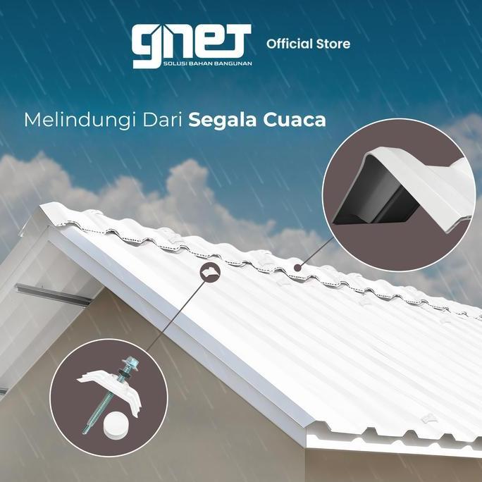 GNET Atap UPVC Single Layer Putih - Panjang 4 M, 5 M, 6 M - Tebal 1,2 MM