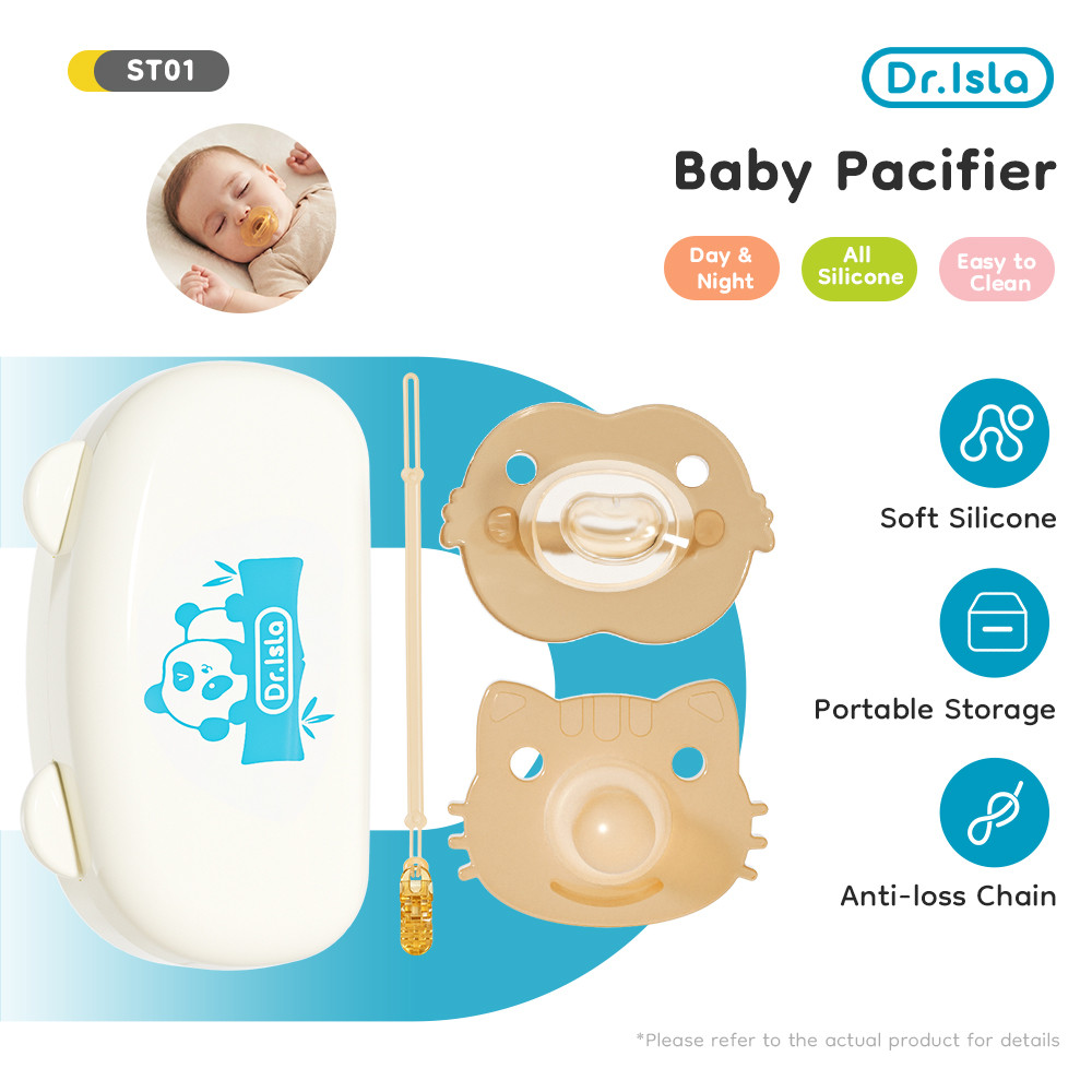 Dr.isla Empeng Bayi 0 6 Bulan 2PCS BPA FREE Dot Bayi Dengan ST10