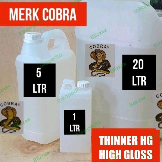 jumalifast - thinner hg 1l / 5l / 20l cobra thinner cobra high gloss 1 liter 5 liter 20 liter tiner 
