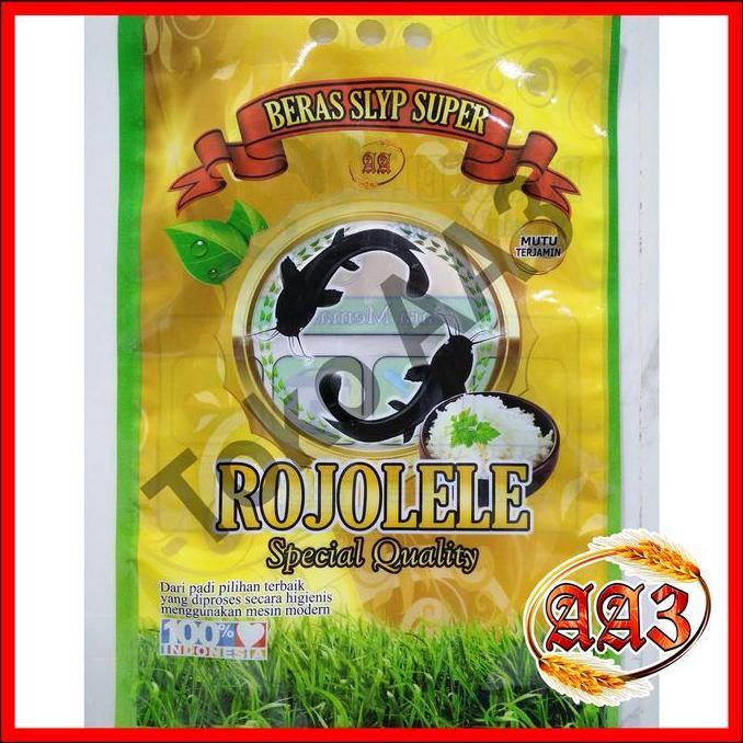 tokokarungaa3 Karung beras plastik laminasi merek Rojolele 5kg (Per 10 lembar)