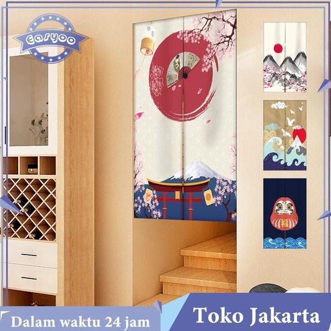Tirai Hordeng Pintu Kamar | Gorden Pintu | Tirai Noren Jepang | Gorden Tirai Pintu Untuk Dapur Kamar