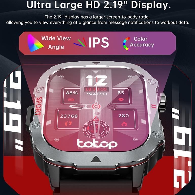 PROMO Totop SmartWatch C30Pro Sports Bluetooth Smartband 2.19 inch HD Screen Full Touch Bluetooth Ca