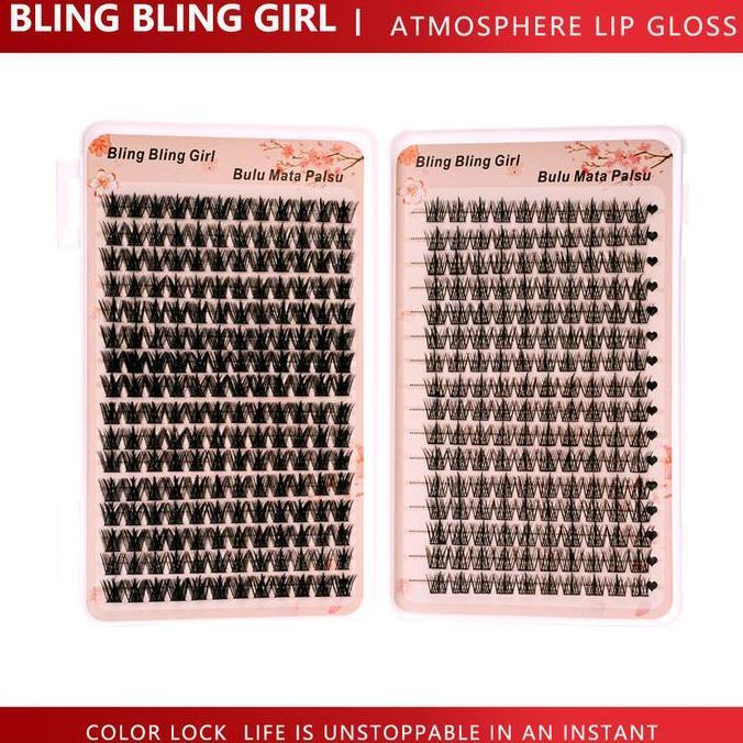 Bling Bling Girl Coo Menglue Rambut Peri Tipe A Bulu Mata Palsu Secara Alami untuk Pemula Memodifika