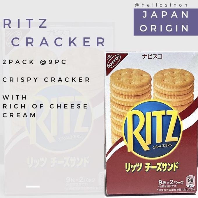 Yummy Ritz cracker Cheese cream Import Japan isi 18