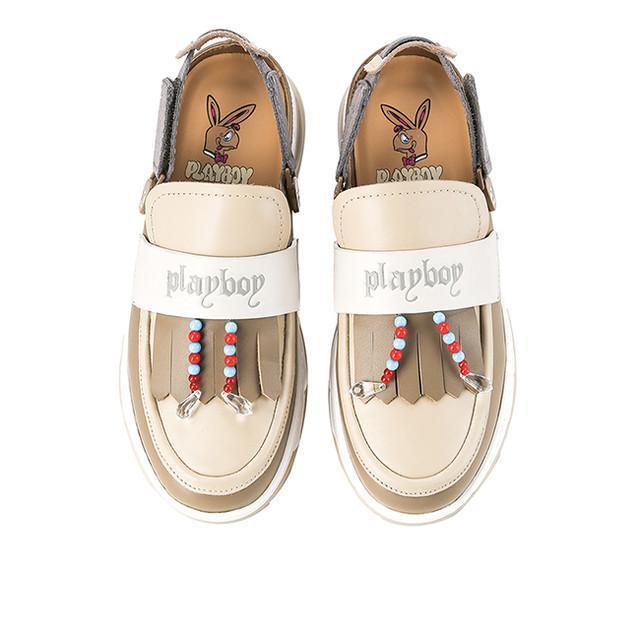 Bisa Cod - Playboy X Muklay Sepatu Sandal Wanita Kissplay In Cream Pb0083Cr