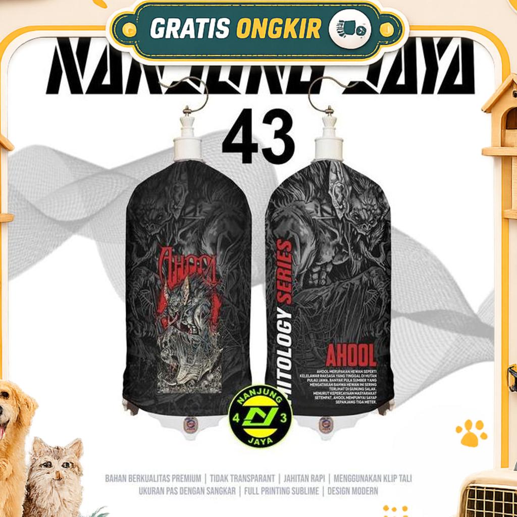 Kerodong Full Printing Sangkar Lovebird - Ahool