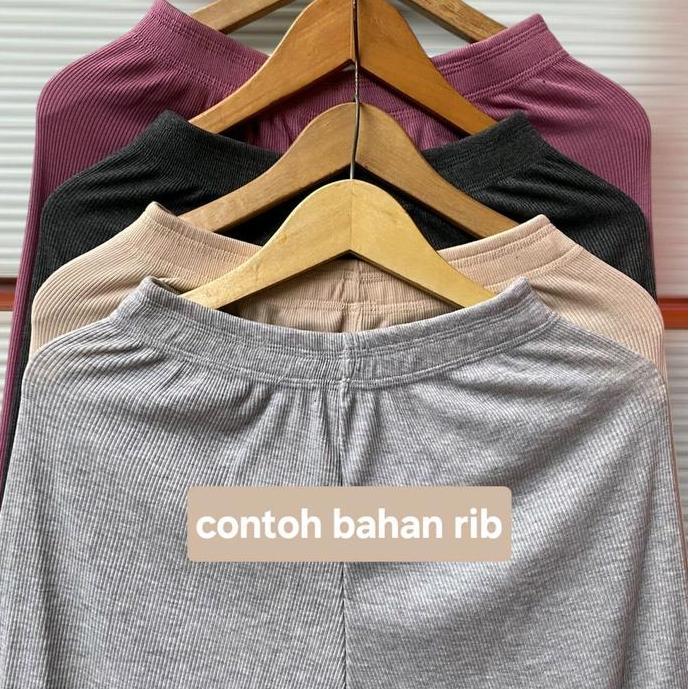 DF270 - Celana kulot panjang HW/celana kulot jumbo/celana kulot knit rajut rib premium/celana kulot 
