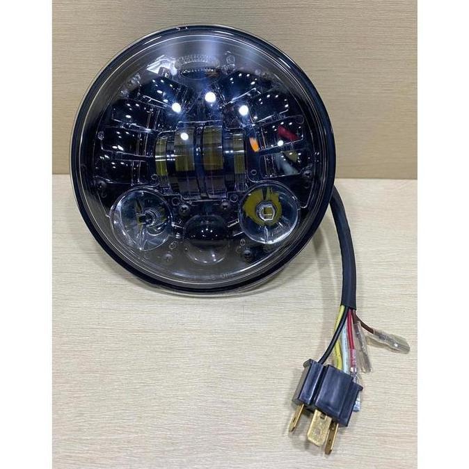 HEADLAMP LAMPU DAYMAKER HEADLIGHT 5.75 INCH HARLEY STRING 5.75 LAMPU SEN BLACK