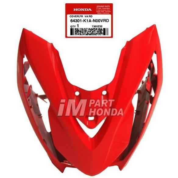 64301-K1A-N00VRD COVER FRONT PANEL TAMENG LAMPU DEPAN BEAT LED K1A 2020 - 2024 MERAH JKT