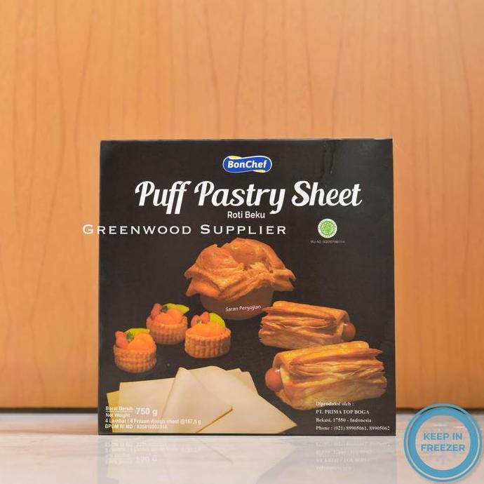 Bonchef Puff Pastry 750G / 4 Lembar - 1 Pcs