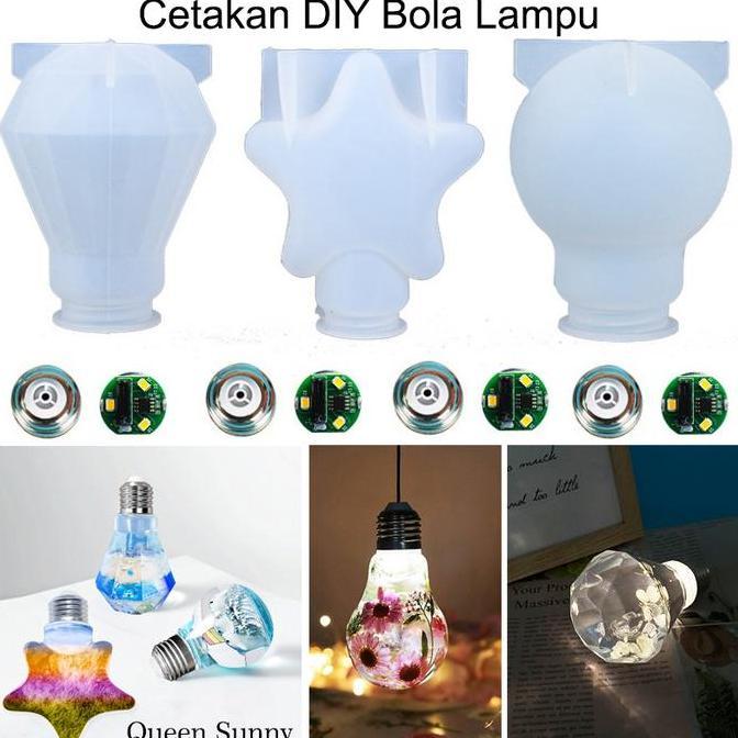 Cetakan Resin Handmade DIY Bola Lampu Bohlam Mold Silicone Silikon