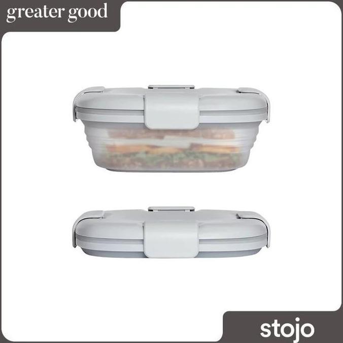Stojo - Collapsible Food Box in Translucent Cashmere 24 oz, 700 ml / Kotak Makan Silikon Lipat Trave