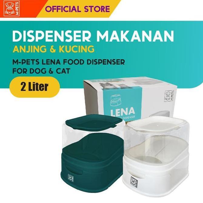 M-Pets Lena Food Dispenser 2 Liter / Tempat Makan Anjing Kucing