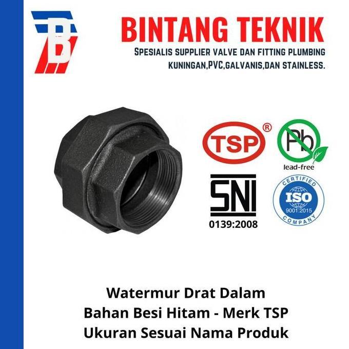 Watermur 1" inch Besi Hitam TSP