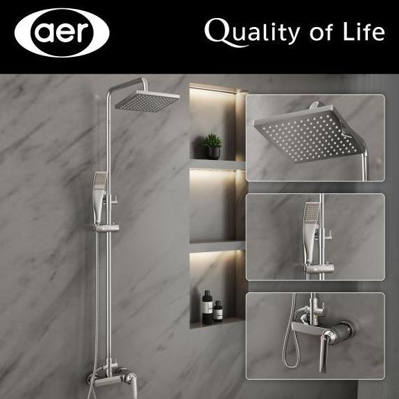 AER Mixer Shower Set Panas-Dingin, Kran Air, Keran MS