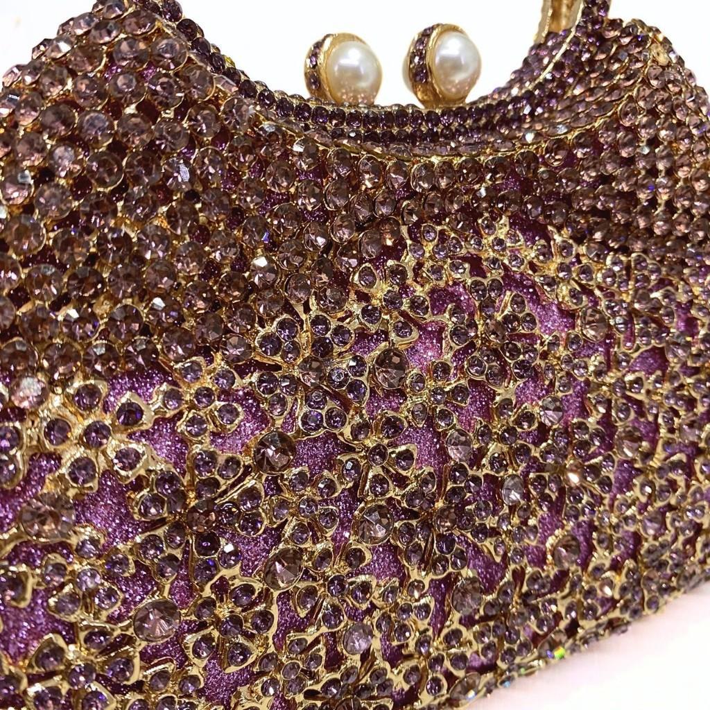 Waiwai Tas Pesta Mewah Crystal 1041 Clutch