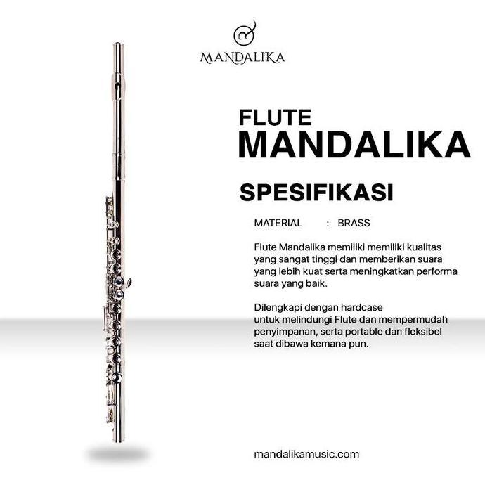 FLUTE MANDALIKA SILVER FULLSET INCLUDE HARDCASE HC