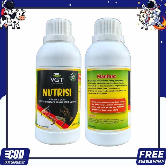 VGT NUTRISI UDANG 250 ML - Untuk Meningkatkan Produktivitas & Pertumbuhan Udang.