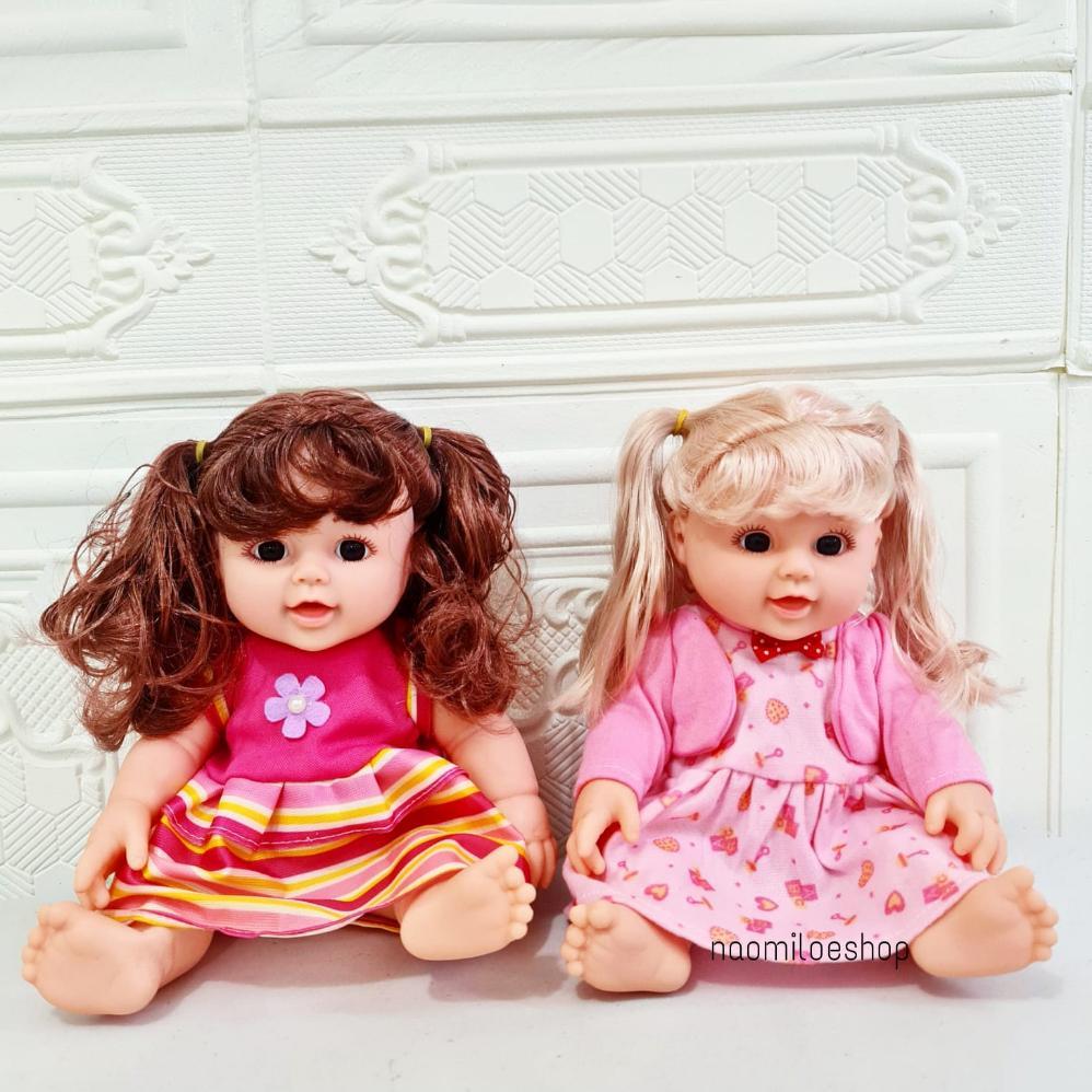 PREMIUM BONEKA FULL karet mainan Boneka my cute baby full karet dapat tas bisa papa mama ketawa ngak