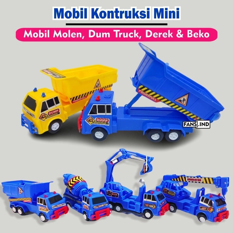 ORIGINAL Mainan Truk Proyek Konstruksi MOLEN/BEGO/DEREK/DUMP Mini Lengkap