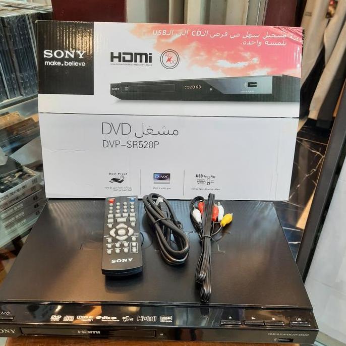 TERBARU - PLAYER DVD SONY  HDMI DVP-SR520P ( DVD, VCD, CD, USB )