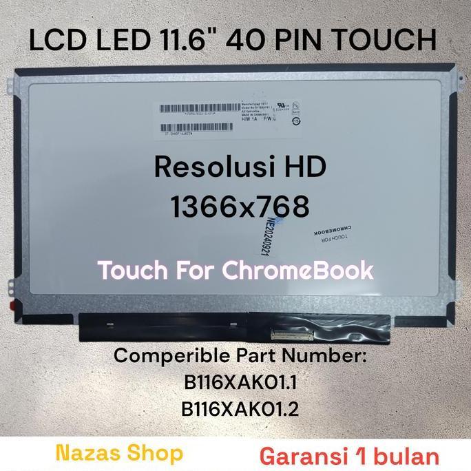 Lcd Led Dell Chromebook 3100 11.6" Lcd Led Screen Touch Hd 1366X768 40 Pin B116Xak01.1 45Ghc B116Xak