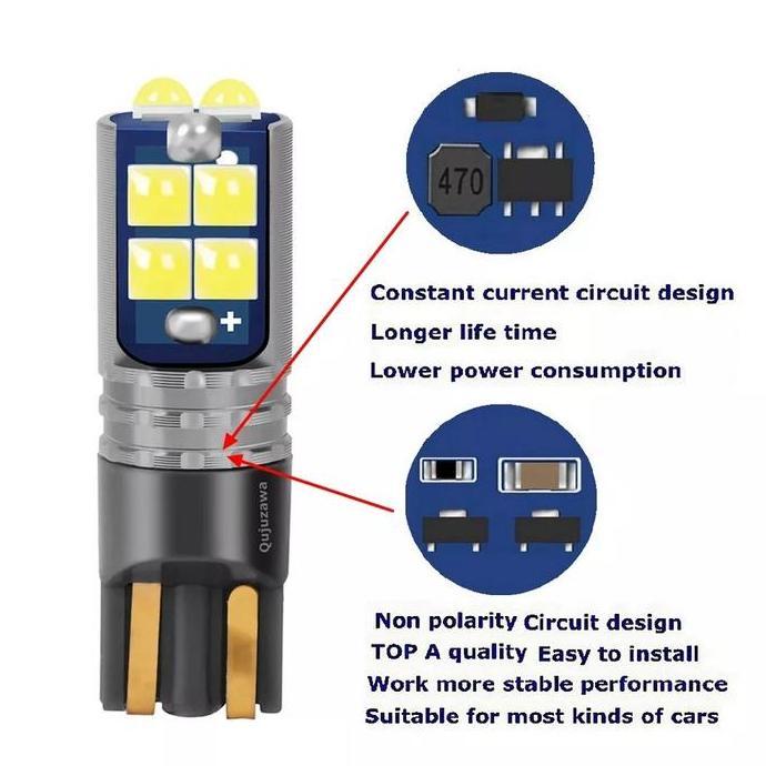 Lampu Led T10 superbright 10smd 3030 canbus
