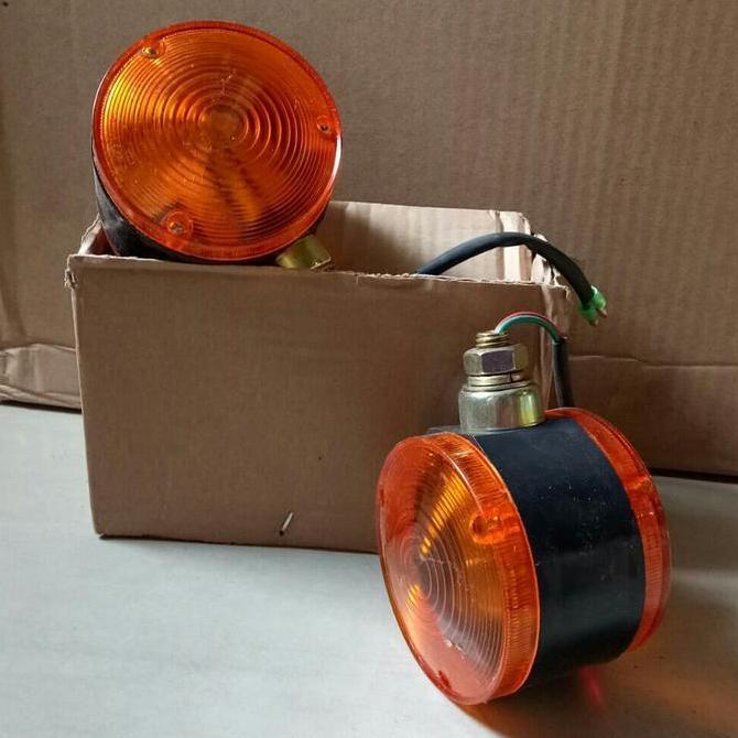 Set Signal Lamp - Lampu Sen Forklift Alat Berat/Truck Model Bulat