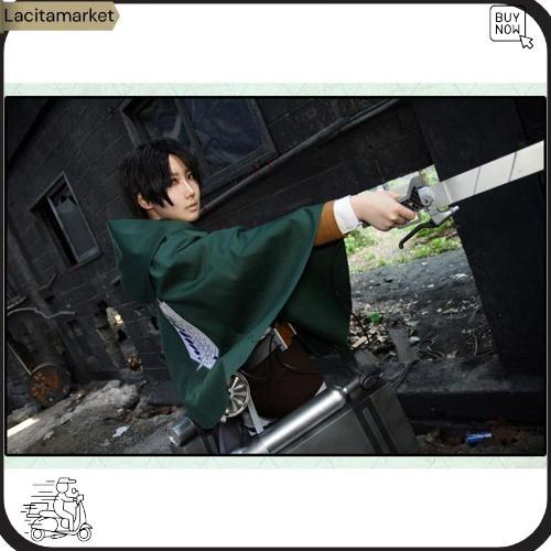 Cc-05 Attack On Titan Aot Eren Levi Cosplay Costume Kostum Premium Quality
