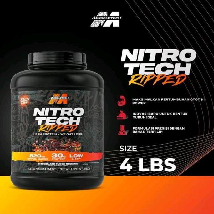 Nitrotech Ripped 4Lbs Whey Protein Isolate / Nitro Tech Ripped 4Lb