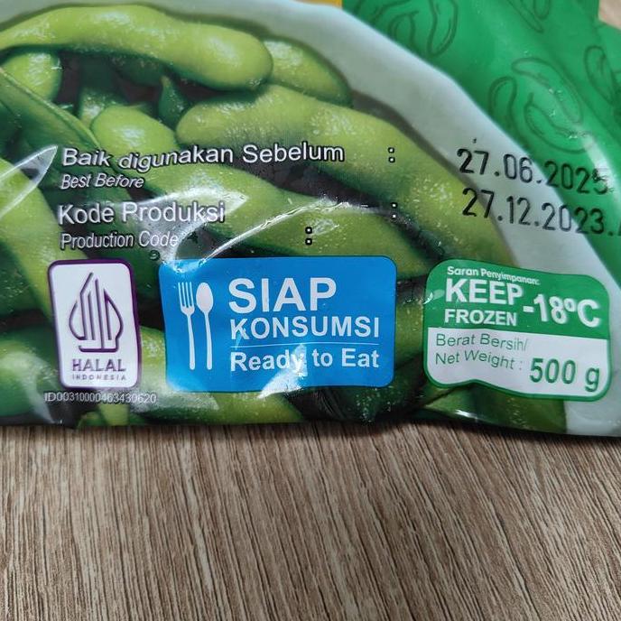 Edamame Deluxe Gurih Salted 500gr - Cemilan Kacang Kedelai Asin Jepang