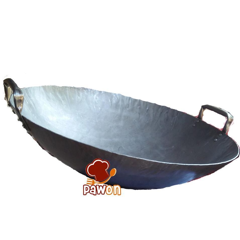 50Cm | Wajan Baja Nasi Goreng / Wajan Kuali Wok Tebal 1.8Mm Diameter 50Cm