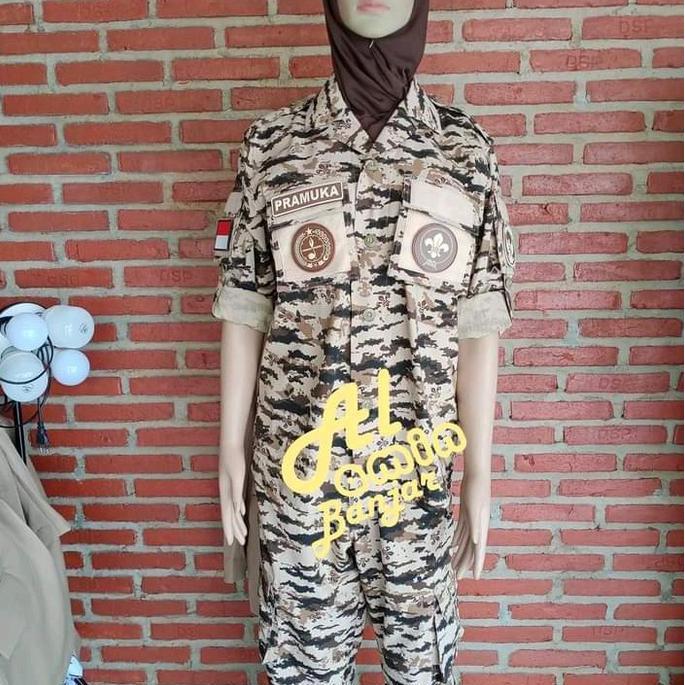 Baju Setelan Loreng Pramuka