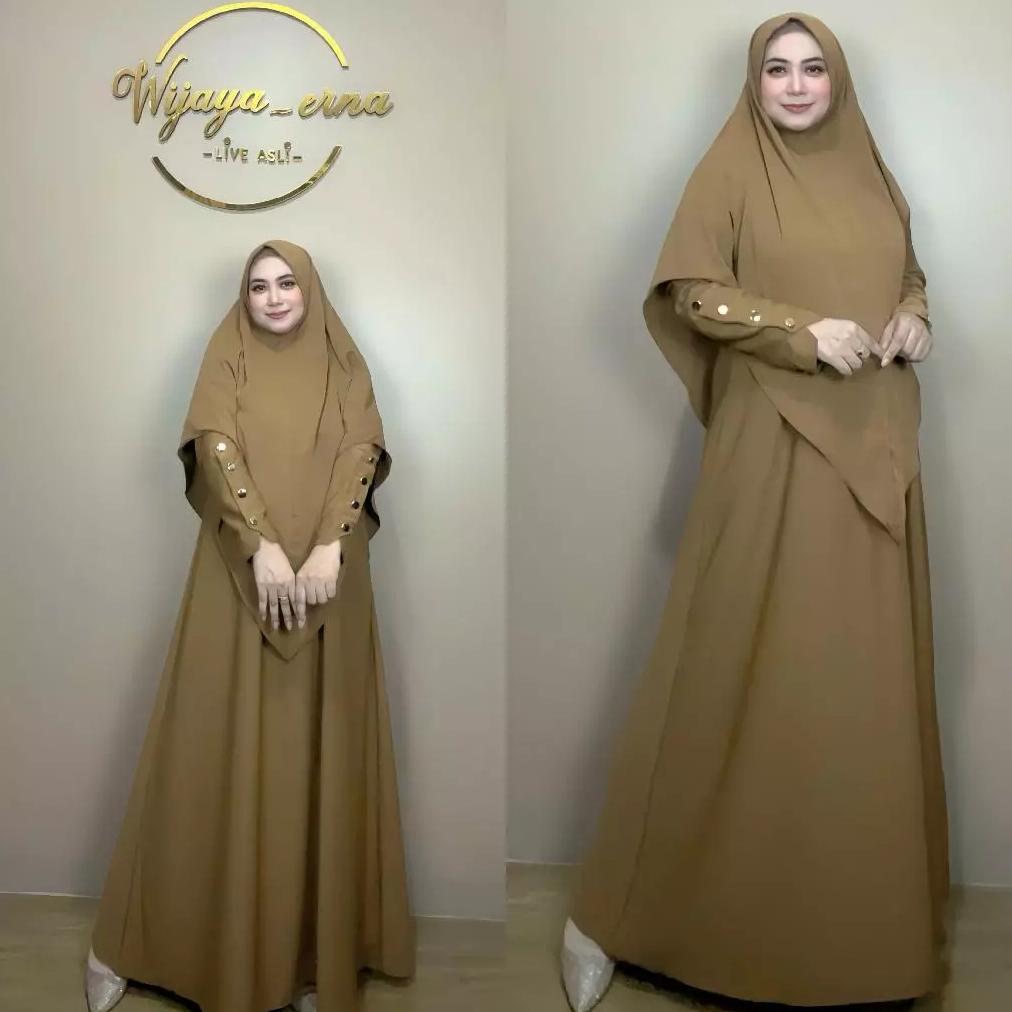 Diskon Setelan Abaya Aulia Marbela Anti Uv Gamis Cadar Set Syari Besic Umroh Pengajian Tangan Kancin
