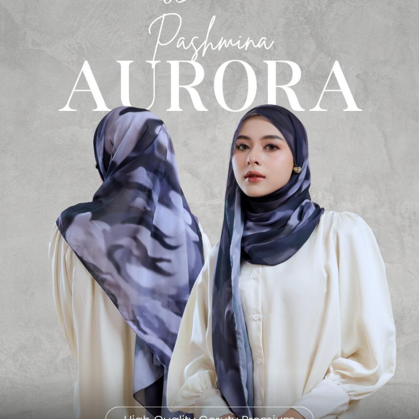 Pashmina Turki Aurora Ironless | Jilbab Anti Kusut Modern | Pashmina Aurora By Dara Luxury