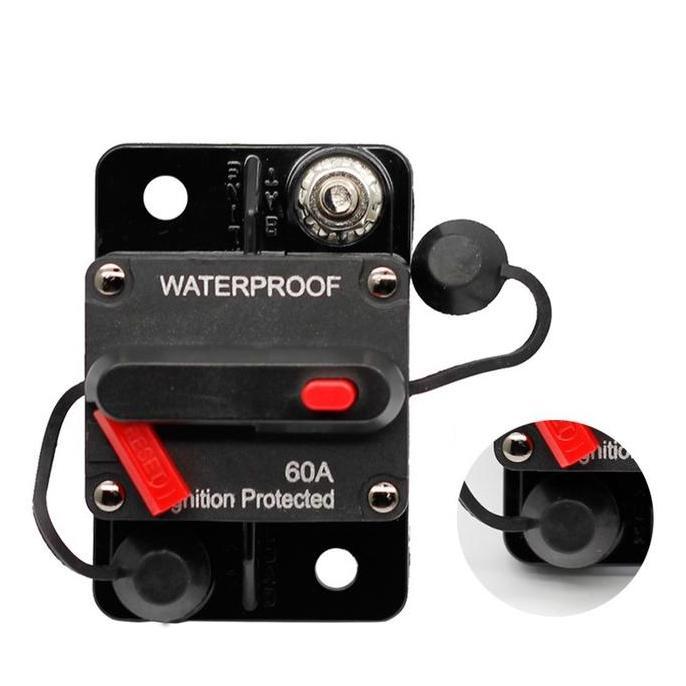 Sekring Mobil 50A 60A 100A Circuit Breaker Fuse Reset Anti Air Untuk Mobil / Perahu