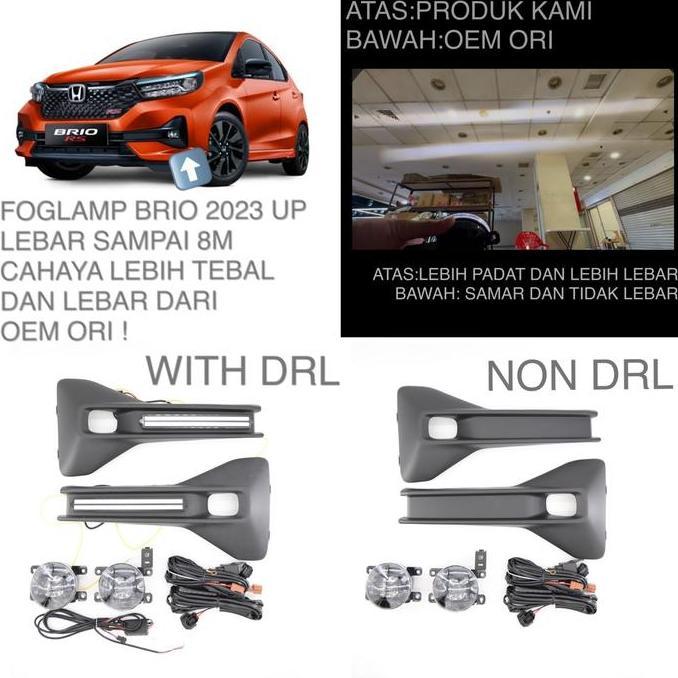 cvrewango / PAKET FOGLAMP DAN LED DRL COVER BRIO 2023 UP SUPER LEBAR DAN LEBIH TERANG DARI ORIGINAL 