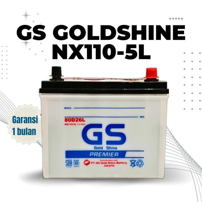 Nx110-5L ( 80D26L ) 12V-80Ah Gs Gold Shine Premier - Innova Barong, Fortuner, Mazda Cx7, Alphard
