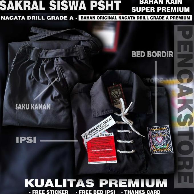 Sakral/Baju Siswa Psht Nagata Drill Bahan Super Premium Original