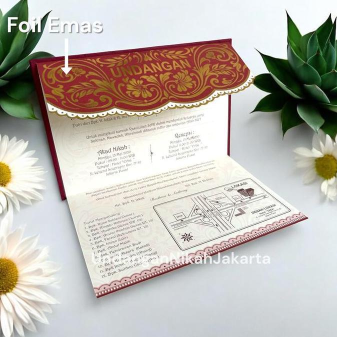 Garasibh36 - Blangko Undangan Kosong Pernikahan Erba Kartu Blanko Simple Hc-9915
