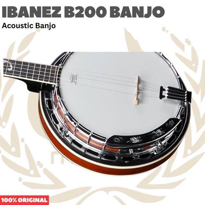Grosir Ibanez B200 Acoustic Banjo - Gitar Banjo Tradisional 5-Senar Original Asli