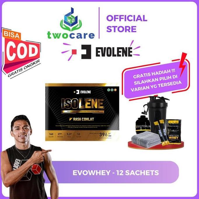 Evolene Isolene Isolate Whey Isolate 12 Sachet Bpom