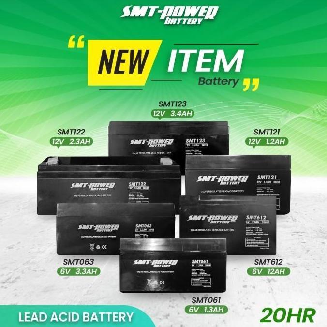 Baterai Aki kering POWER 612 6v 12Ah 6 volt 12 Amper 6v 10 Ah 12Ah