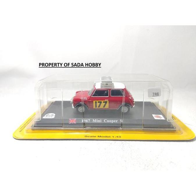 DELPRADO 1/43 1967 MINI COOPER S RALLY NO 177 RED CADATOYS