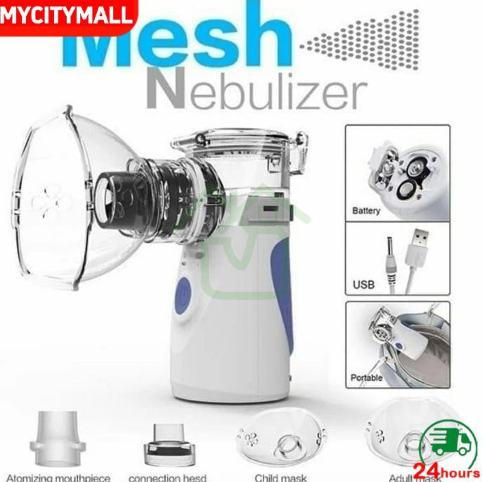 COD Nebulizer Portable Mesh Alat Uap Bantu Pernafasan Asma Inhalasi/Nebulizer Portable Anak dan Dewa