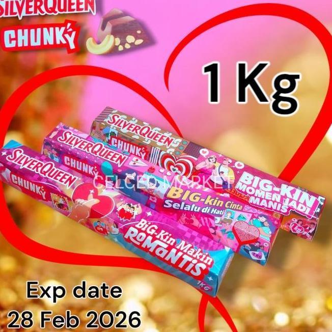 Enakk COKLAT SILVERQUEEN 1KG EDISI VALENTINE
