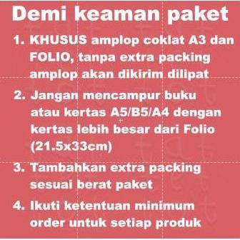 Lettera- Amplop Coklat Kecil Sedang Besar Kabinet Super F4 A3 Non Lem Isi 50