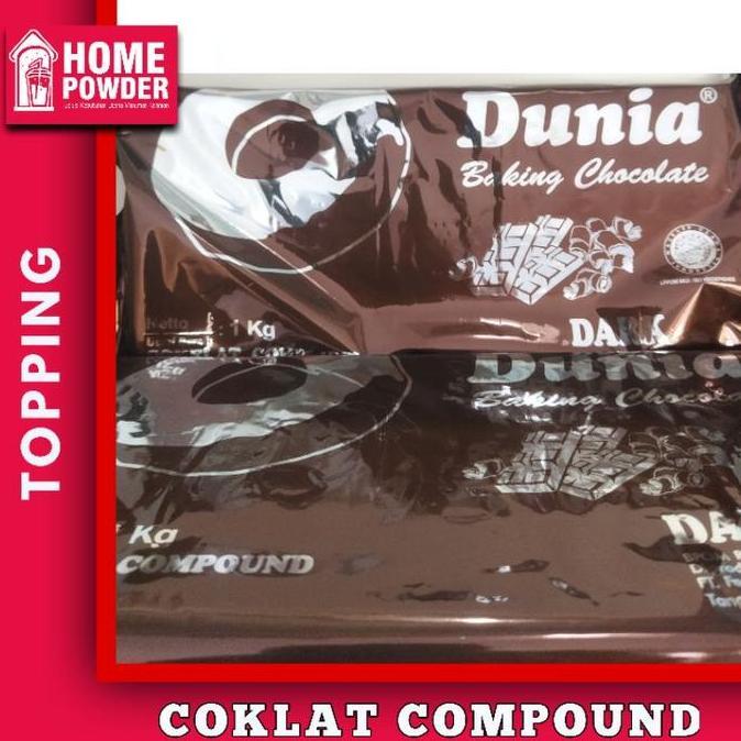 Coklat Compound Dunia Baking Chocolate Dark 1kg Coklat batangan Kiloan Murah Food Cocoa