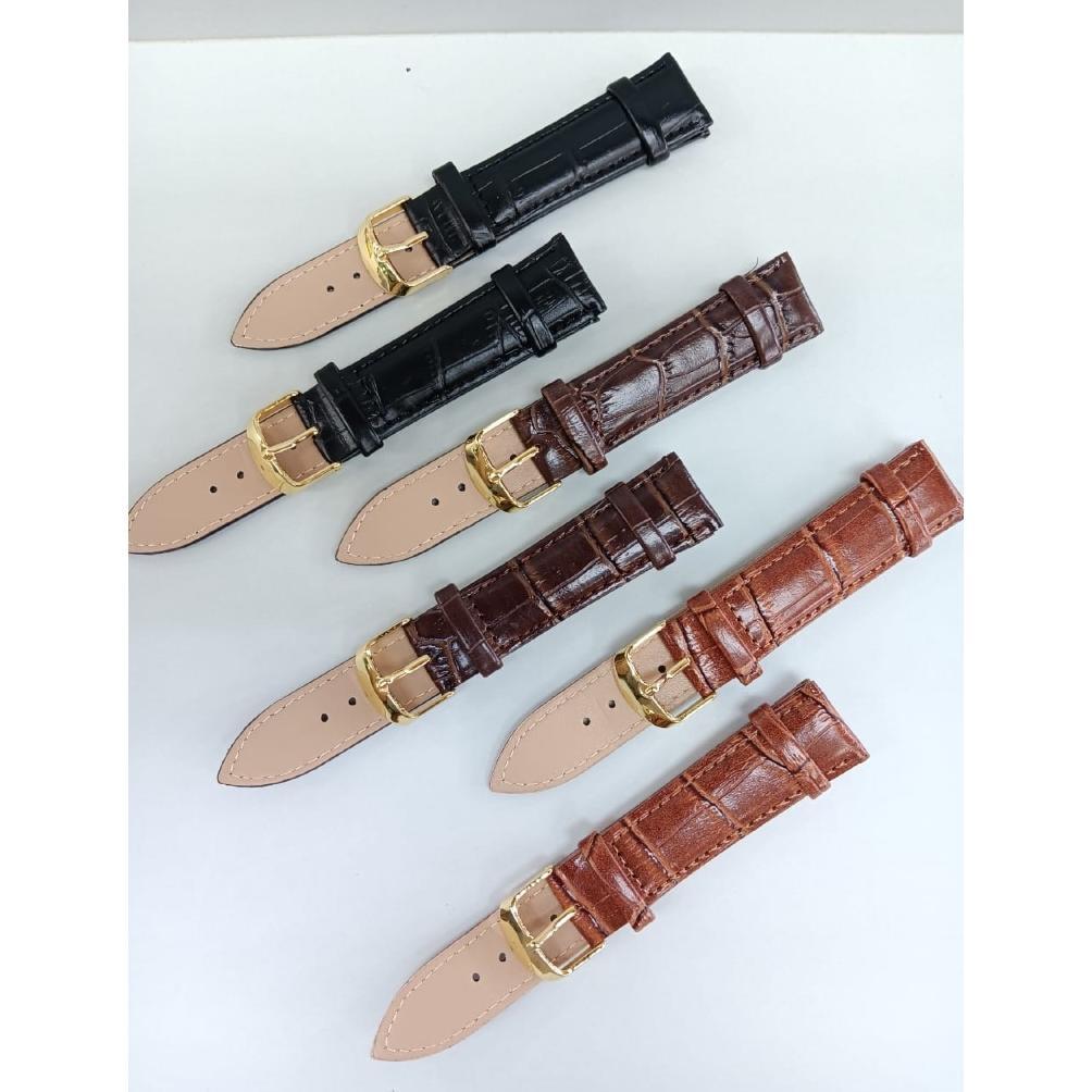 GARANSI JO ( CORAK KUNING ) TALI JAM TANGAN BAHAN KALEP SINTETIS KULIT TERBARU TERLARIS BANYAK UKURA